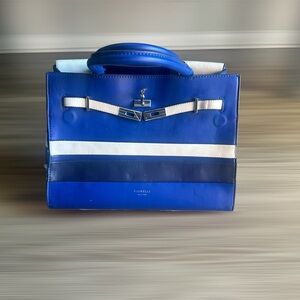 Picardelli Blue and White Crossbody Bag